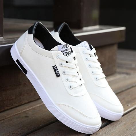 white stylish shoes for men.